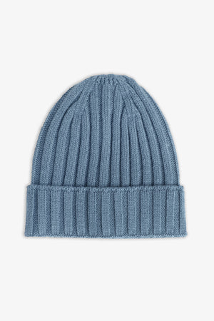 Gorro canalé azul celeste