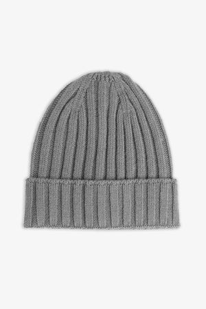 Gorro canalé gris claro