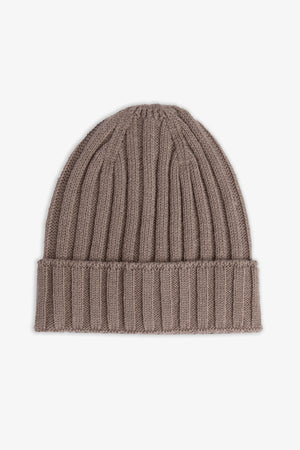 Gorro de canalé gris tórtola