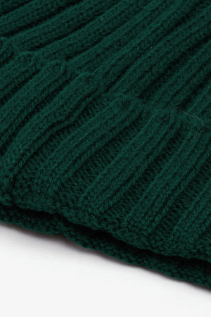 Gorro de canalé verde