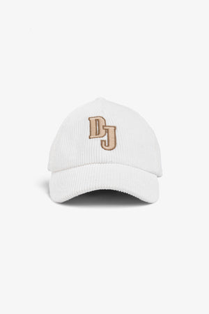 Casquette DNJ en velours crème