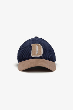 Casquette DNJ en laine bouclée bleue