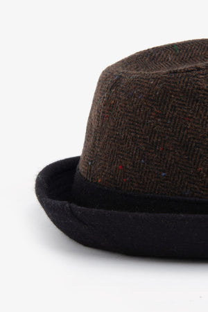 Cappello herringbone moro