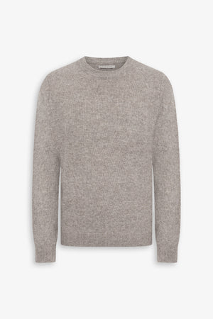 Pull ras du cou lambswool gris tourterelle