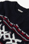Maglia girocollo jacquard Christmas blu-Dan John