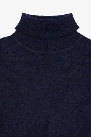 Maglia dolcevita lambswool blu