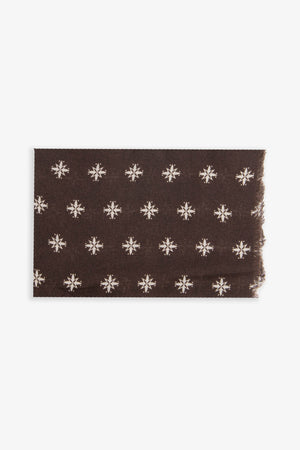 Pashmina con diseño de estrella marrón