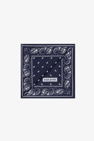 Blue cashmere design pocket square