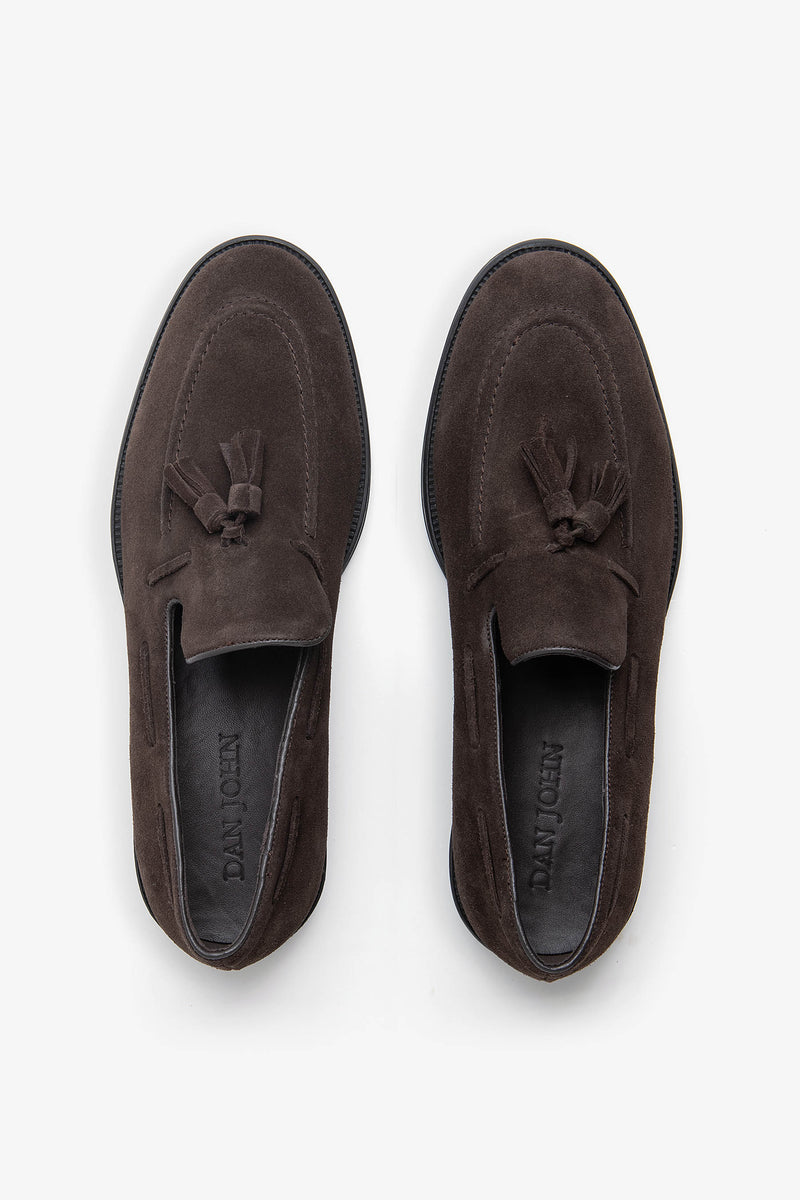 Mocassino con nappine moro