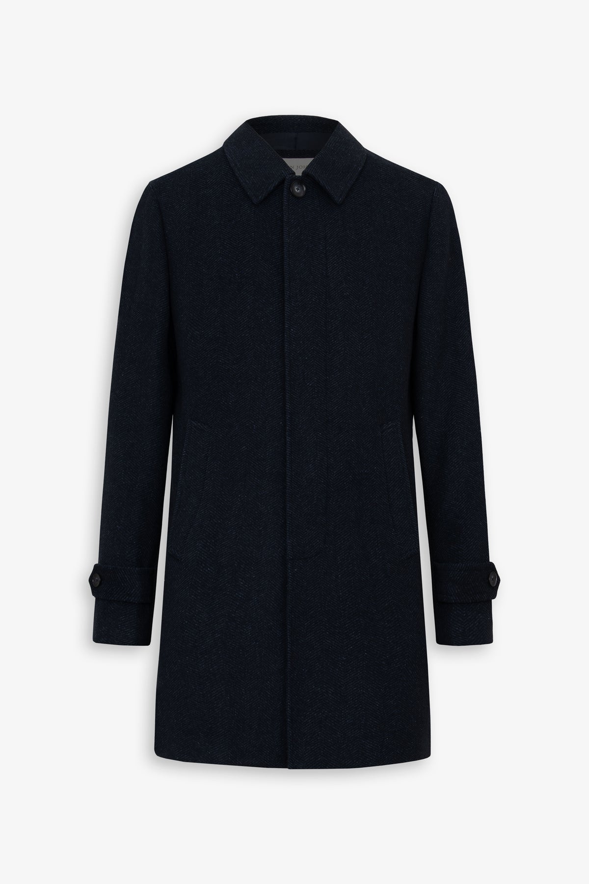 Manteau motif chevrons bleu turquoise