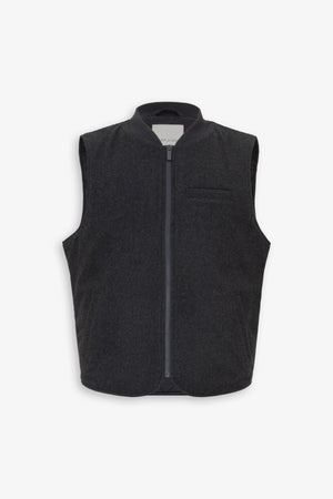 Gilet effetto flanella grigio medio