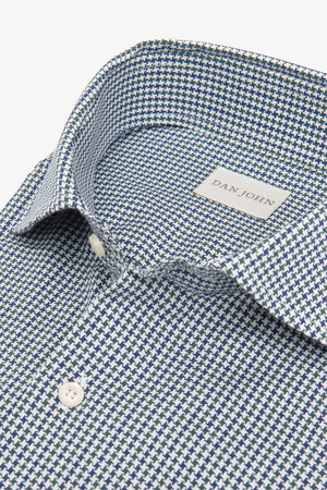 Camicia pied de poule verde