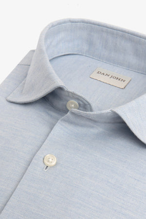 Camicia effetto flanella celeste