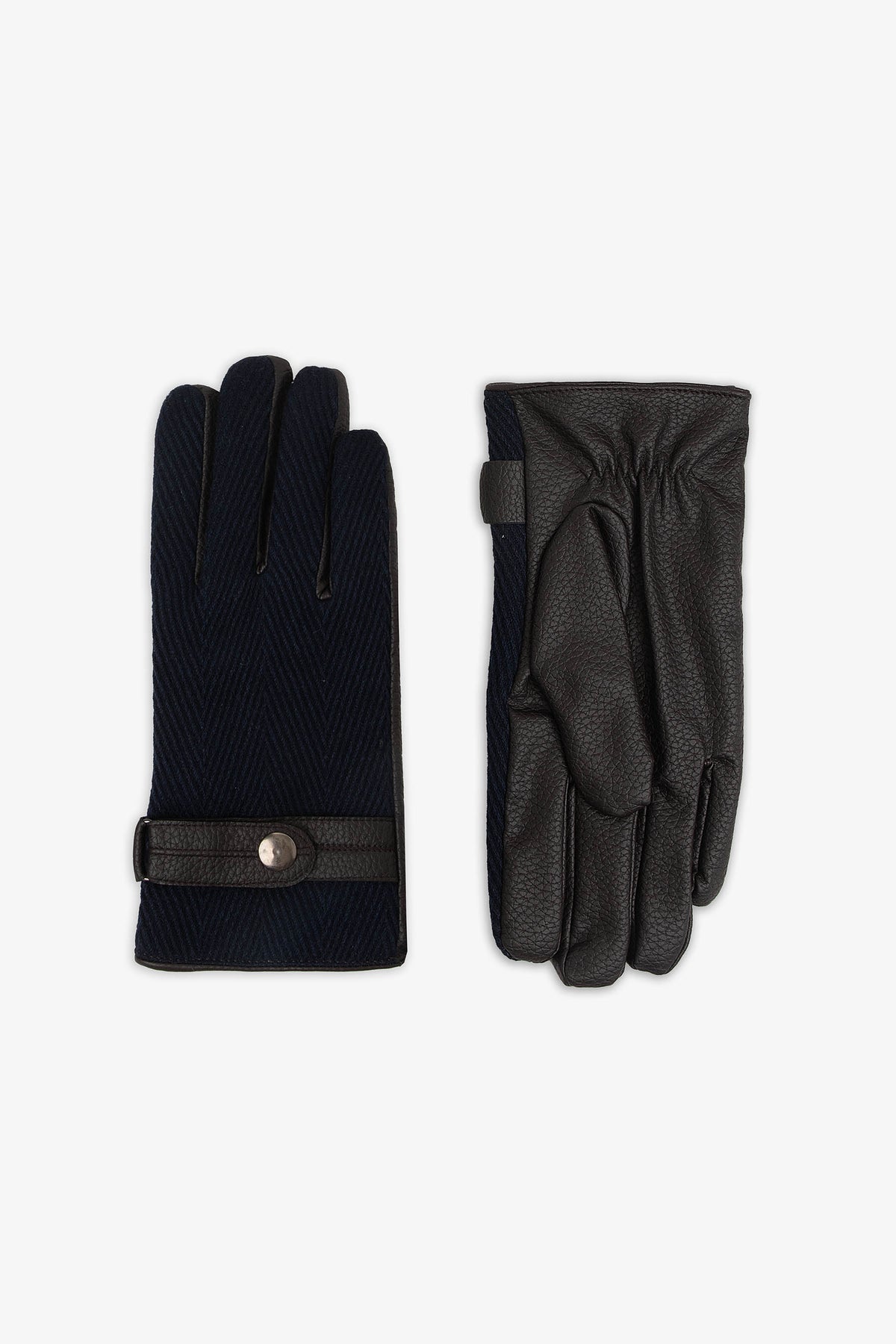 Guanti ecopelle martellata moro