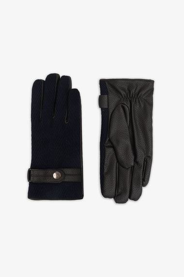 Guanti ecopelle martellata moro