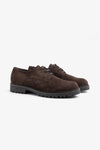 Scarpe derby suede moro