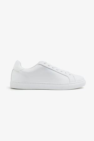 White leatherette sneakers