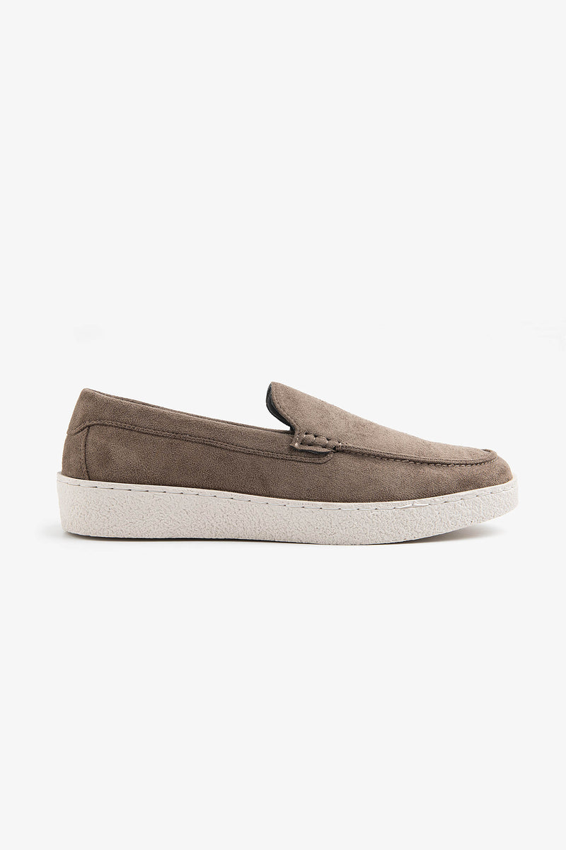 Mocassino ecosuede tortora