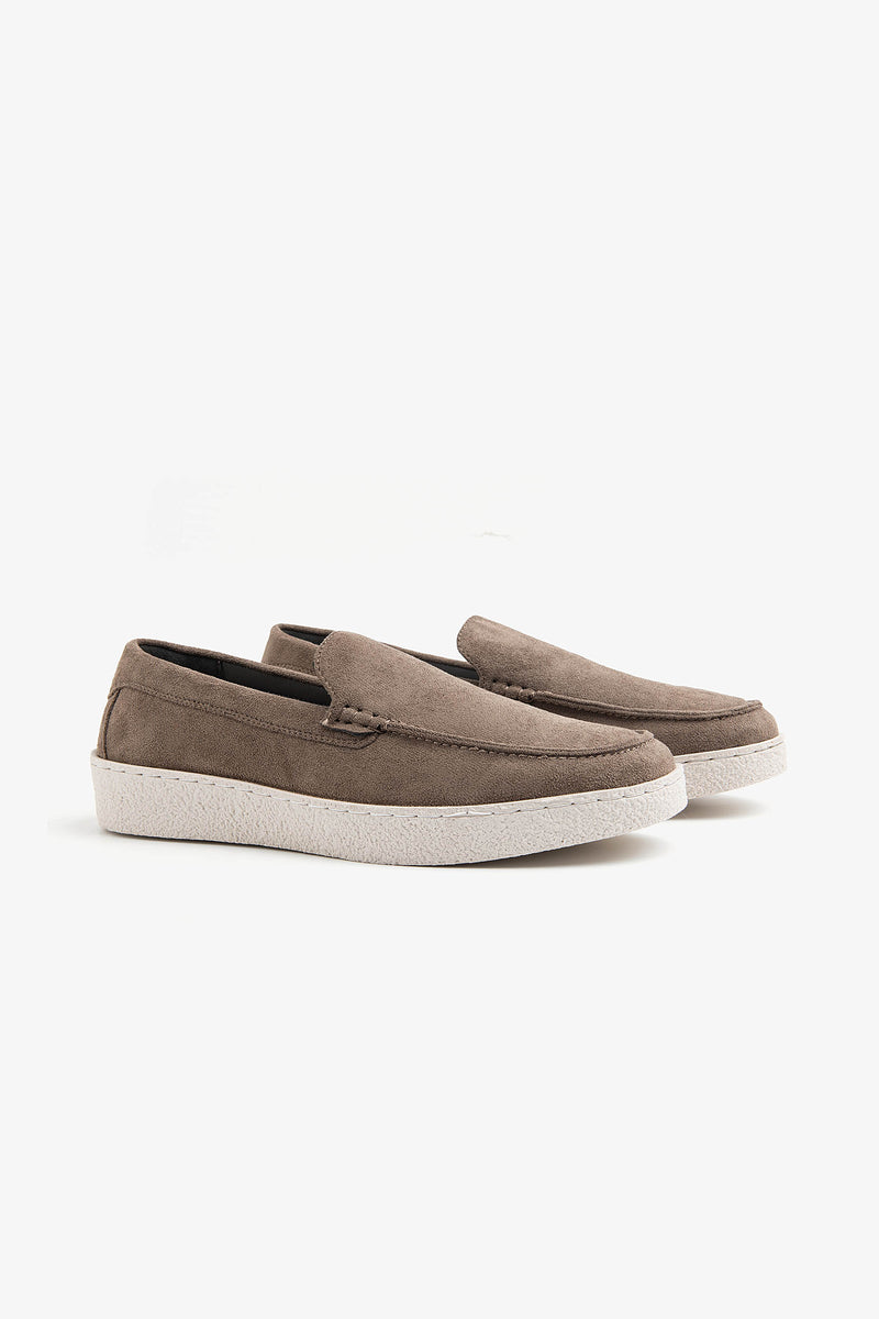 Mocassino ecosuede tortora