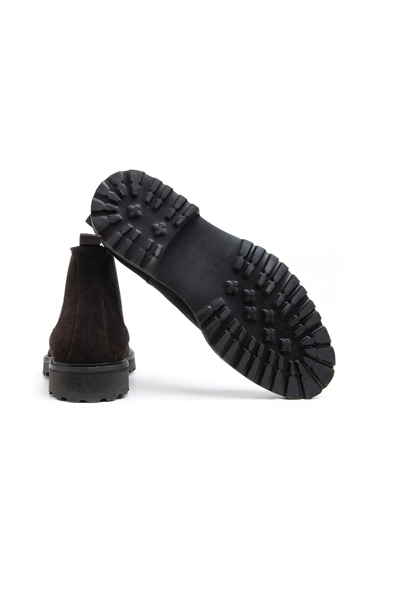 Stivaletto beatles in suede moro