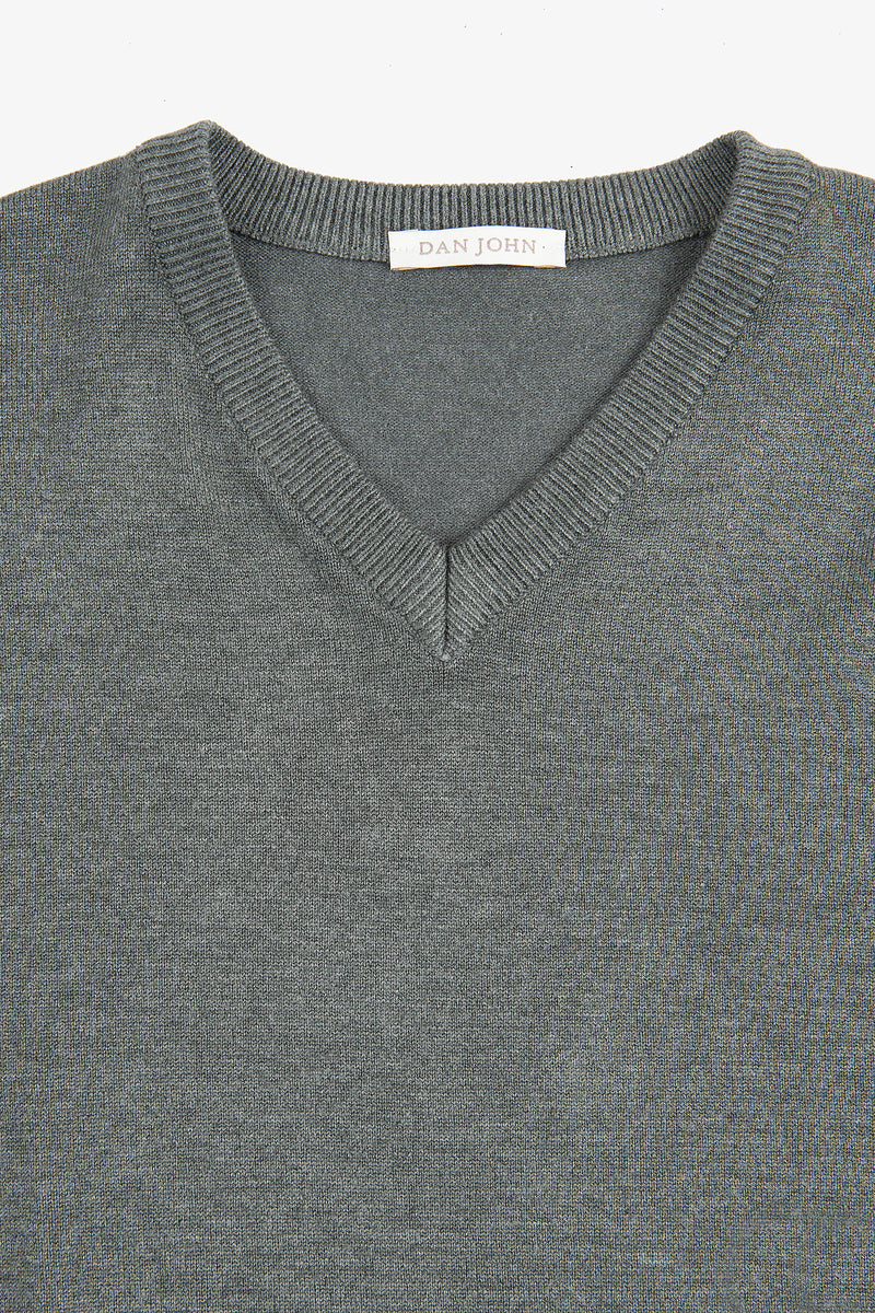 Maglia scollo a V verde