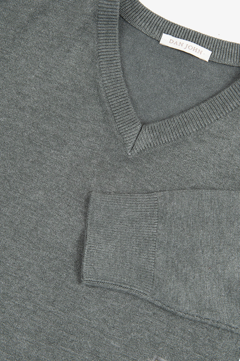 Maglia scollo a V verde