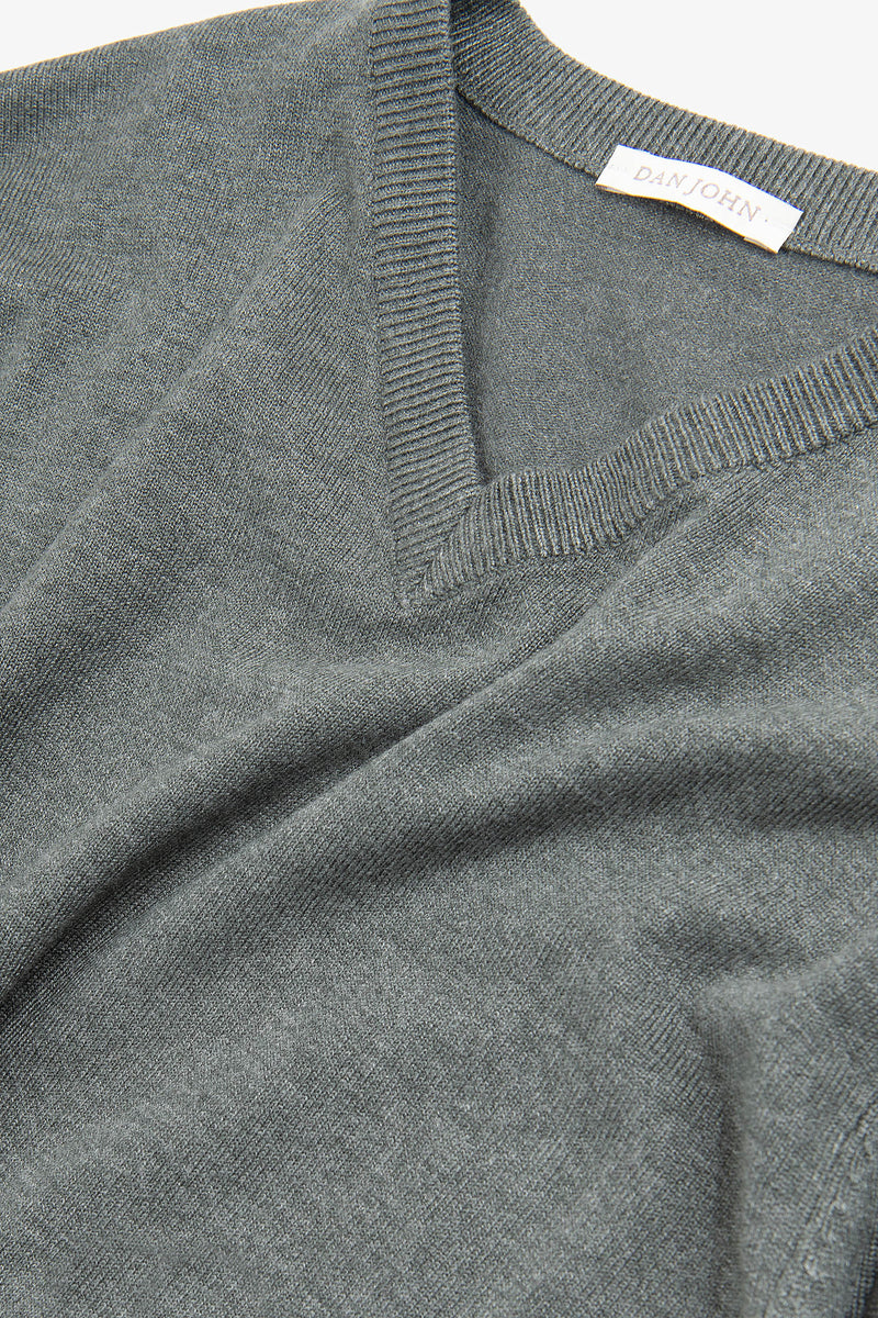 Maglia scollo a V verde