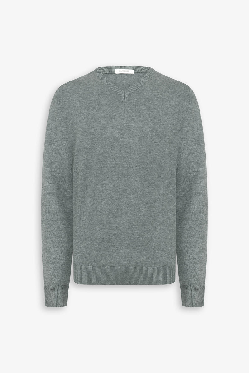 Maglia scollo a V verde