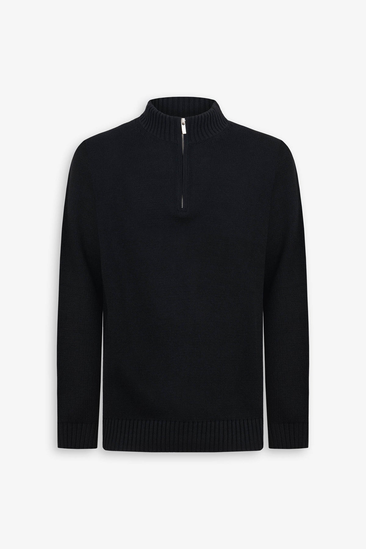 Pull noir à demi-zip