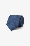 Cravate bleue à micro motif
