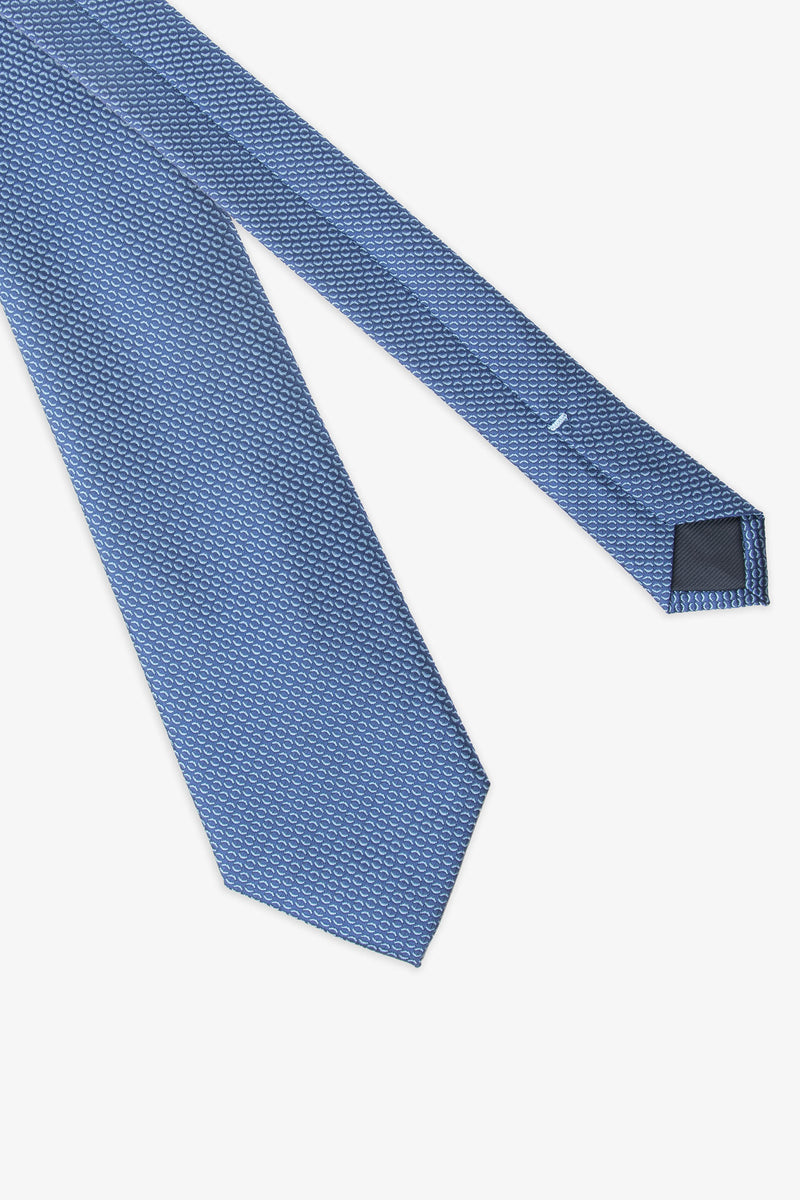 Cravate bleu clair à micro motif