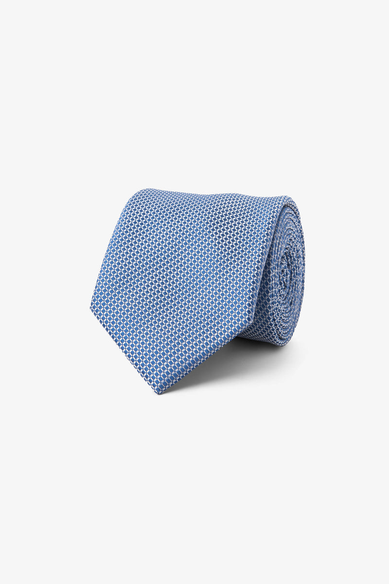 Cravate bleu roi à micro motif