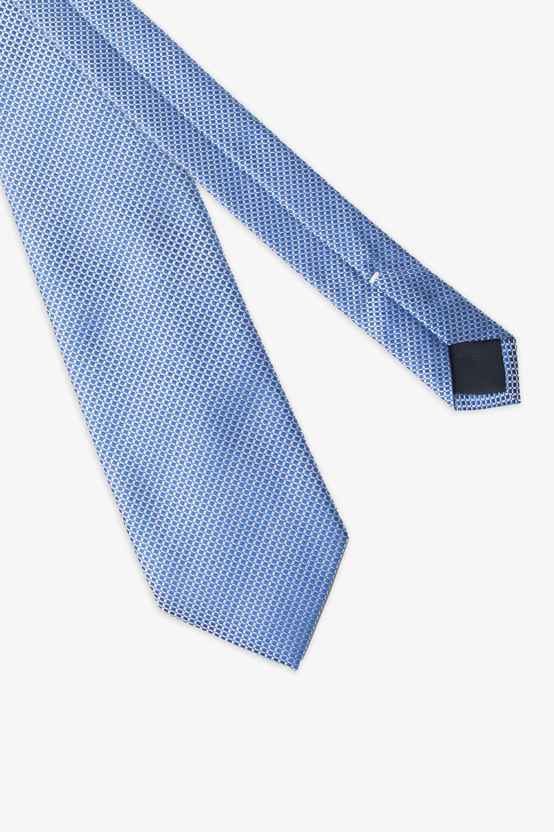 Cravate bleu roi à micro motif