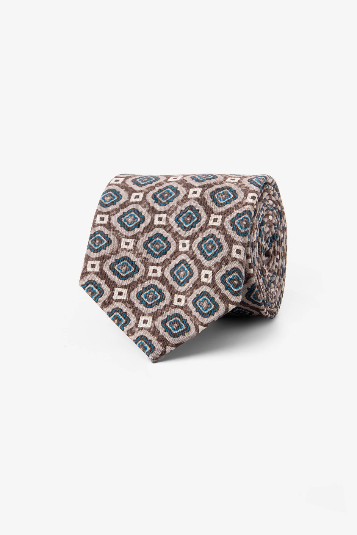 Cravatta macro disegno tortora