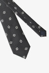 Cravate noire à losanges