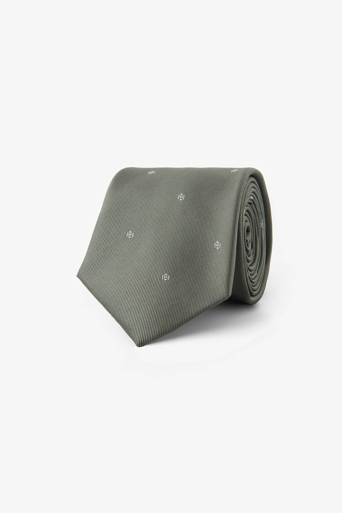 Cravatta micro fantasia verde