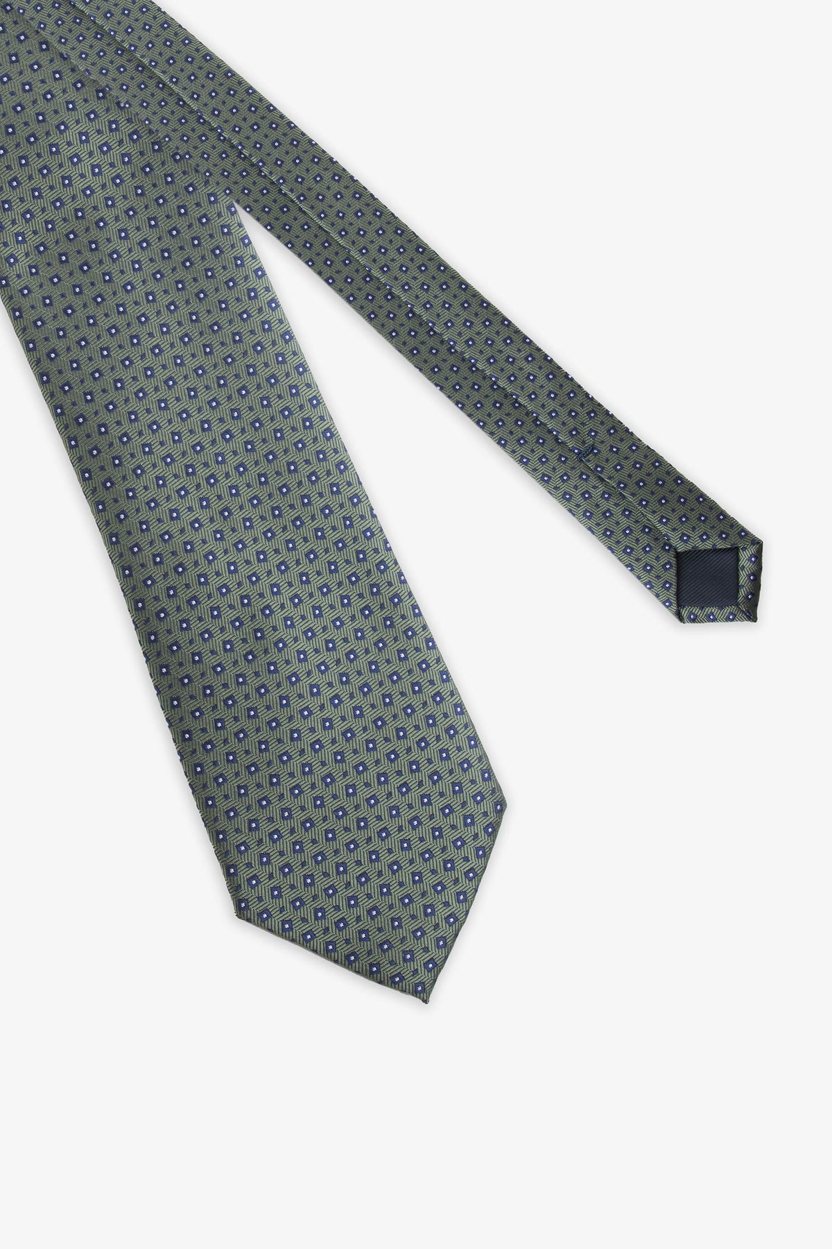 Cravate verte à micro motif