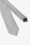 Light gray flannel effect tie