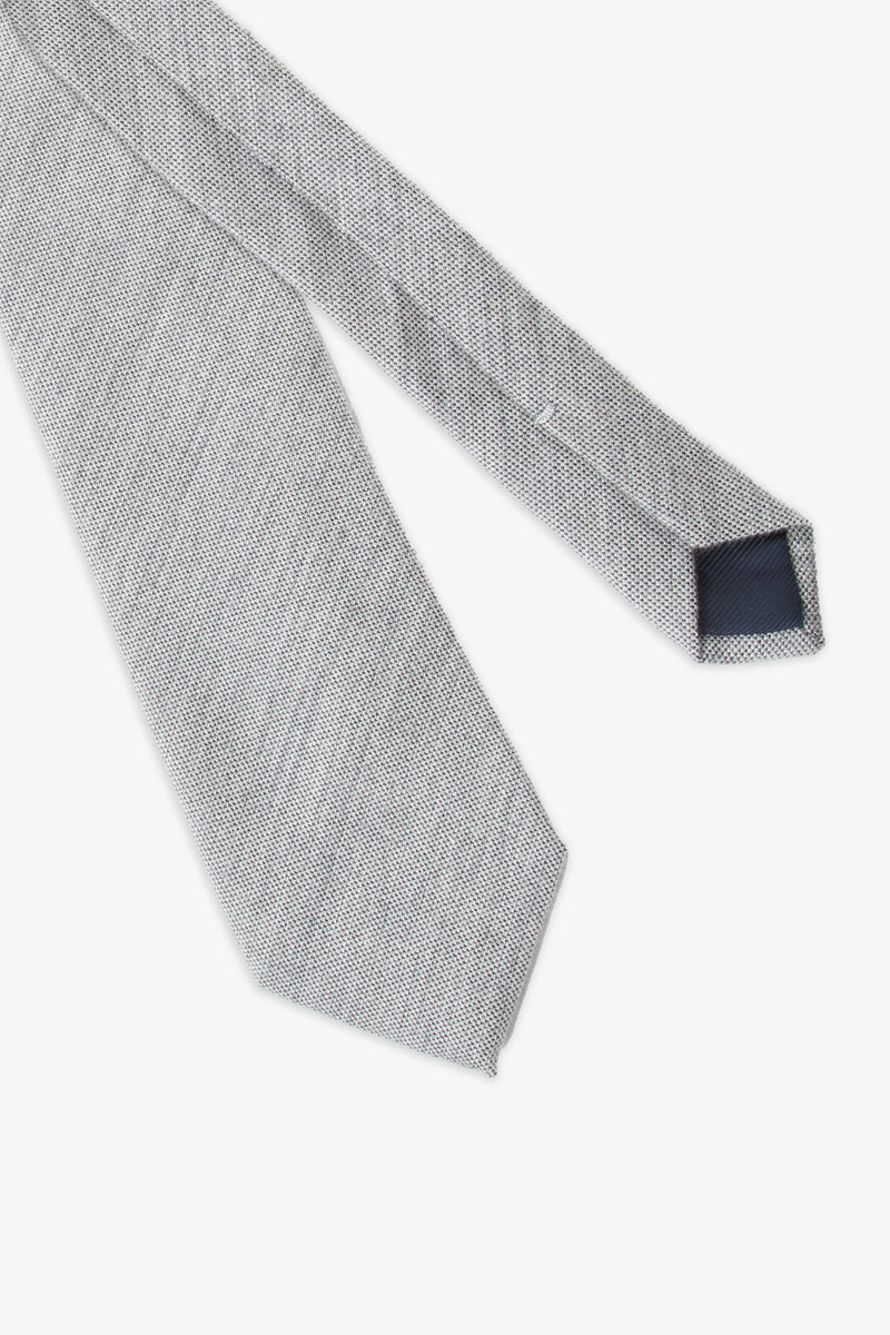 Light gray flannel effect tie
