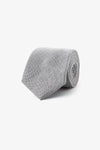 Light gray flannel effect tie