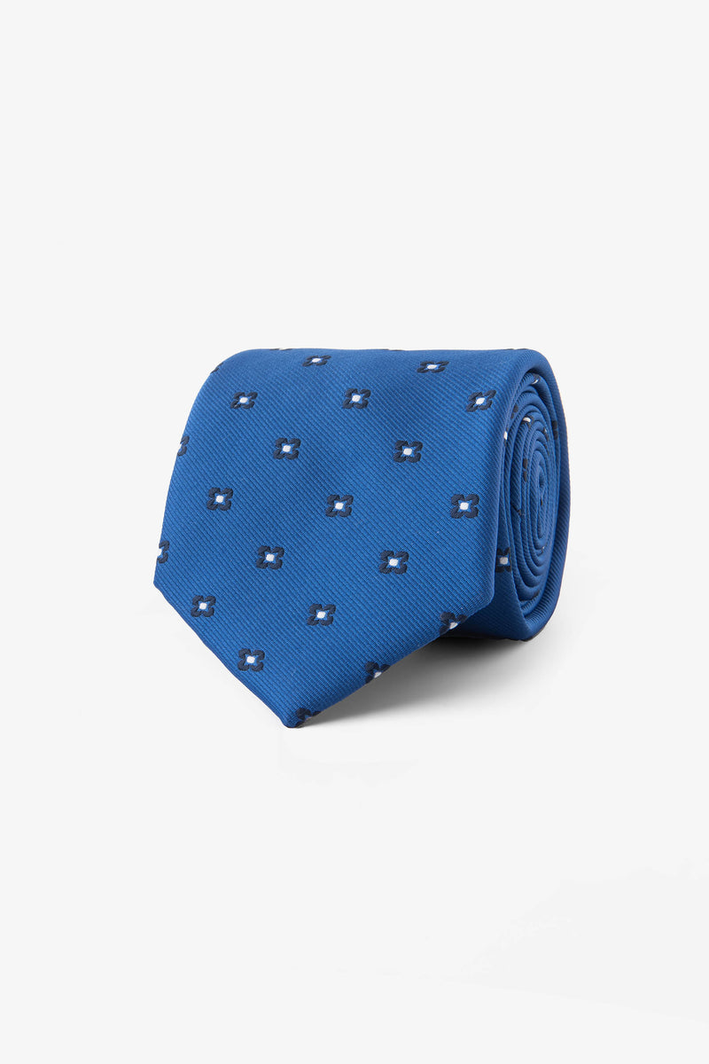 Cravatta micro fantasia fiori avion