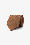 Cravatta micro fantasia geometrica arancio