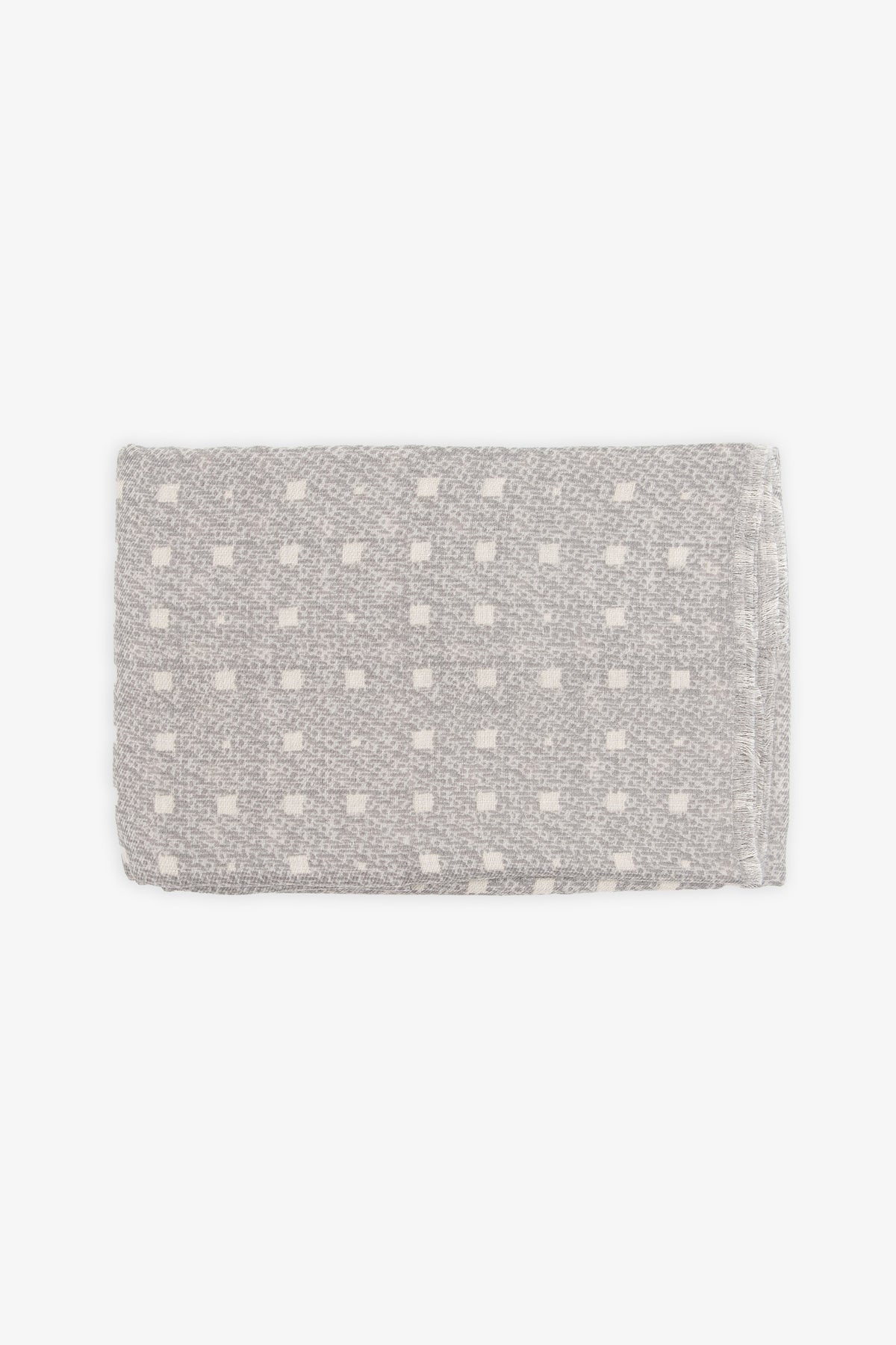 Pashmina disegno geometrico grigio chiaro