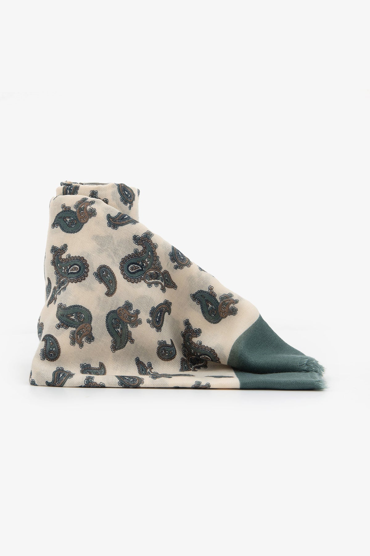 Pashmina disegno cashmere panna