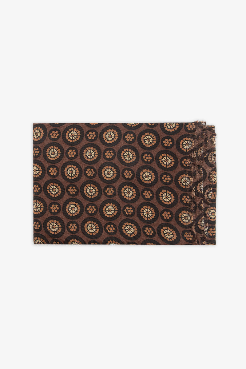 Pashmina disegno cashmere moro