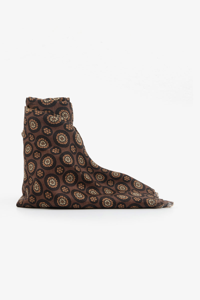 Pashmina disegno cashmere moro