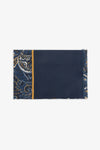 Pashmina disegno cashmere blu