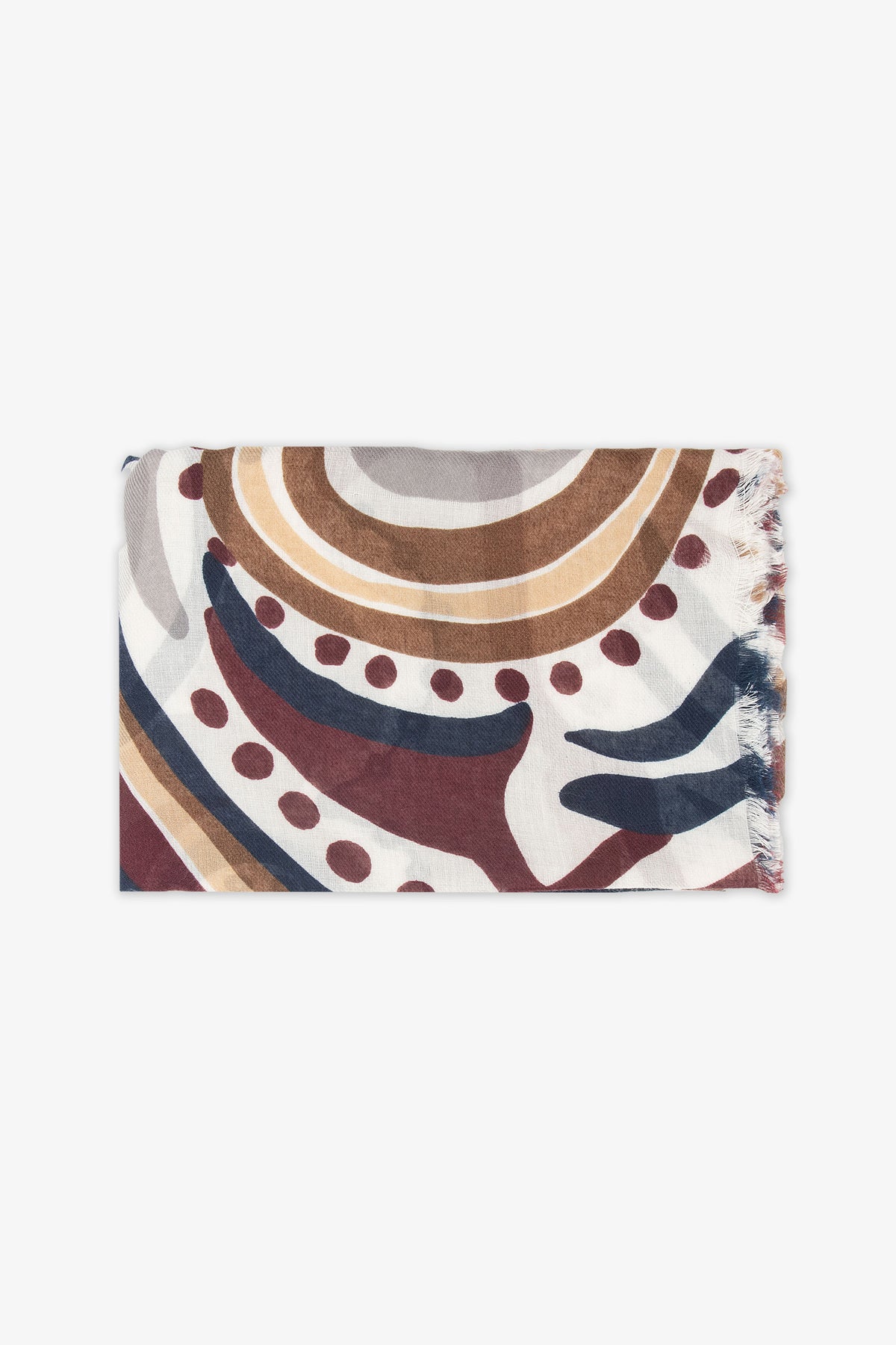 Pashmina fantasia multicolor bordeaux