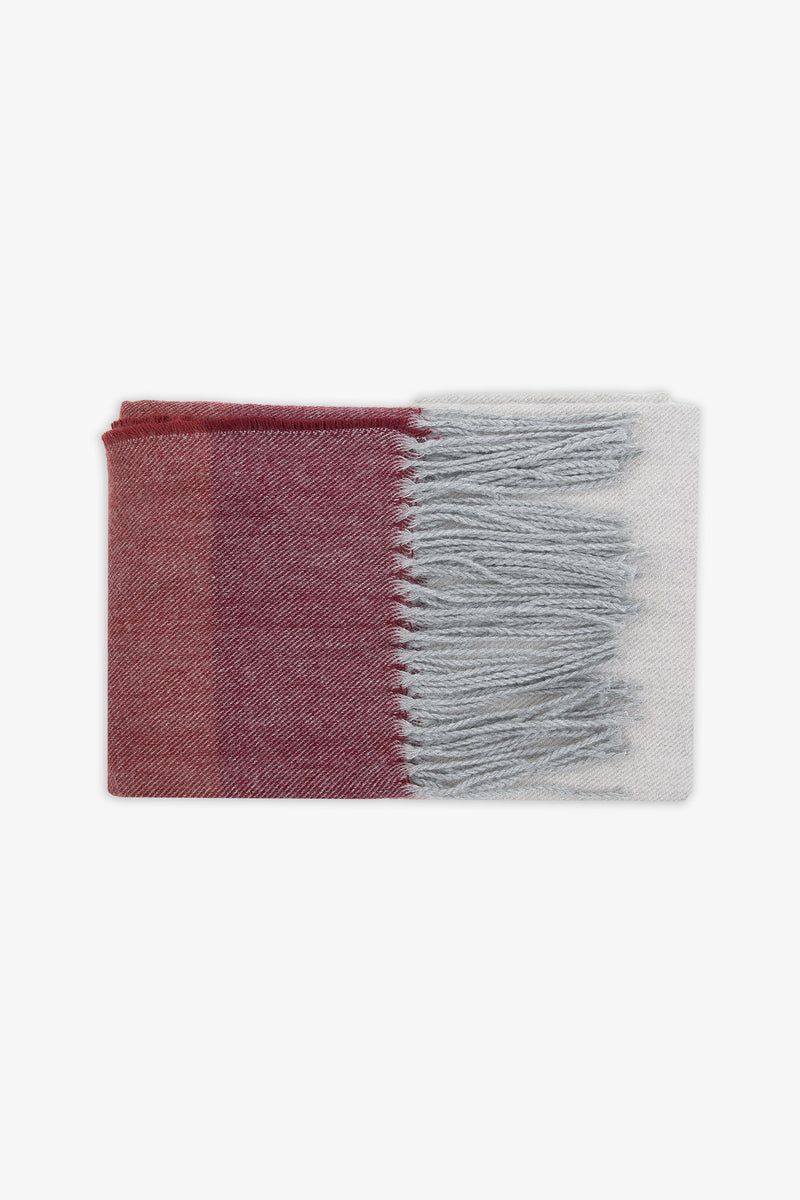 Pashmina color block bordeaux