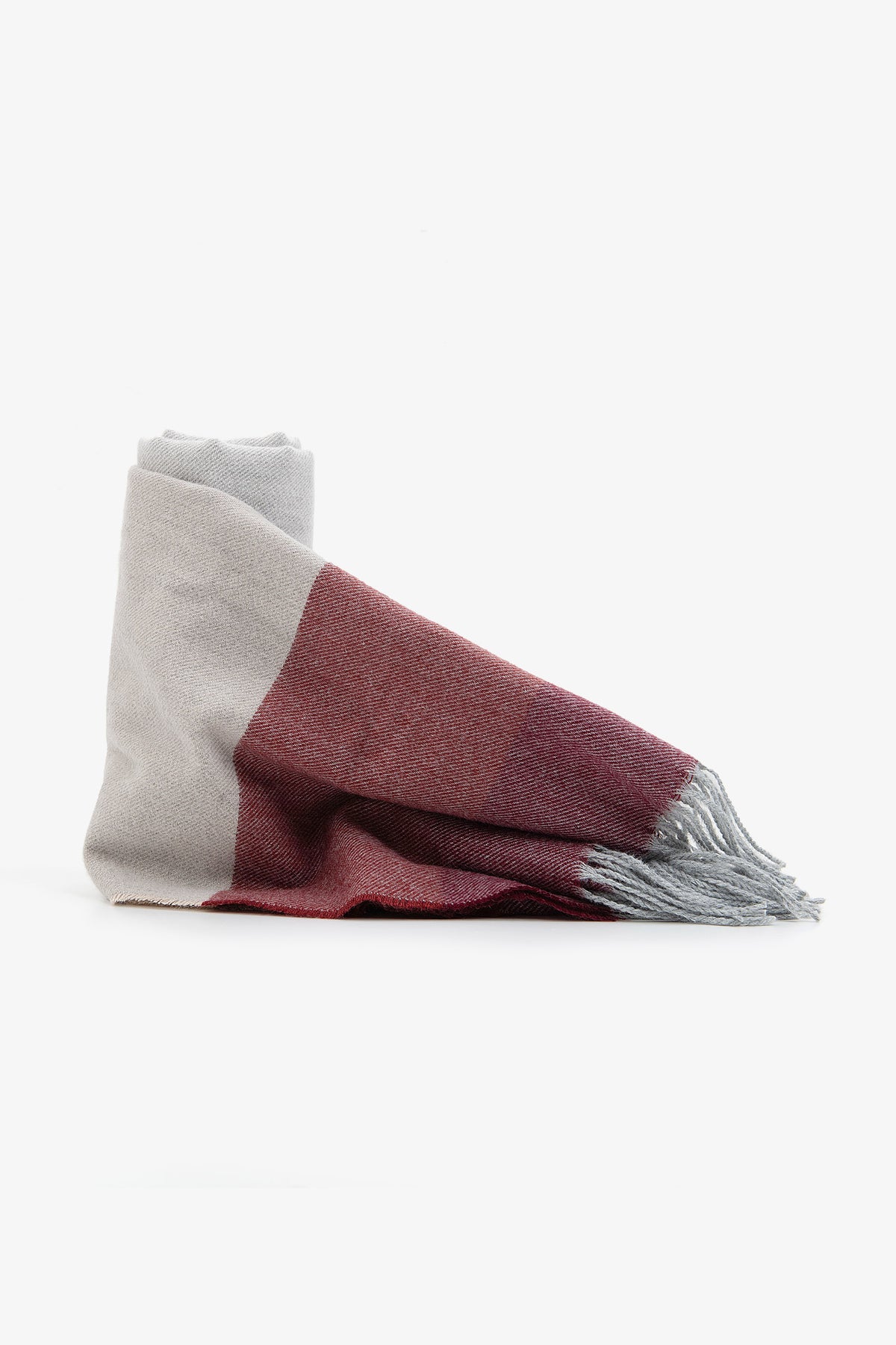 Pashmina color block bordeaux